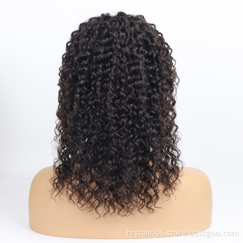 130% 150% 180% Throw On And Go Cheap Machine Made Black  brazilian Human customized Hair Wigs for lady and Women